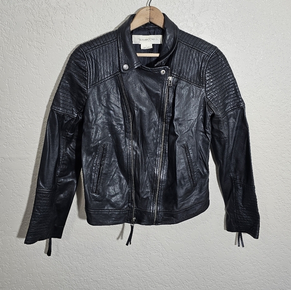 Treasure & Bond Supple Leather Moto Jacket